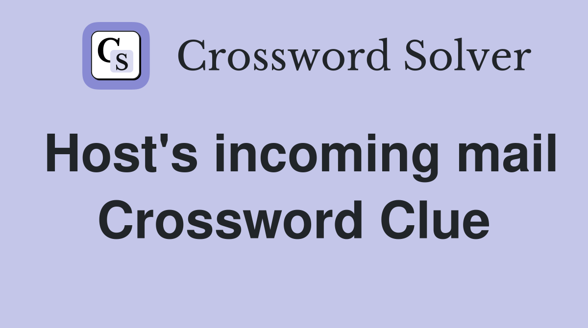 in the mail crossword clue